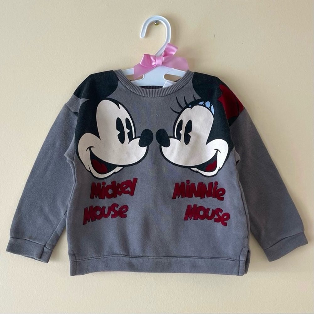 ZARA Baby Girl Disney’s Mickey and Minnie Sweatshirt, Size 18-24m